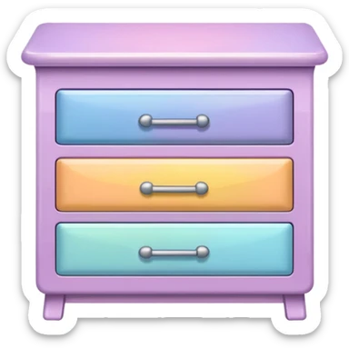 Colorful shiny Pastel commode drawer  sticker