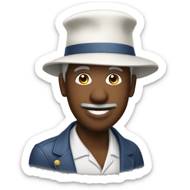 Pa￼pillon on with a hat sticker