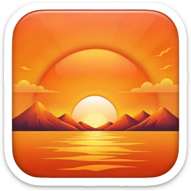 Sunset orange sticker