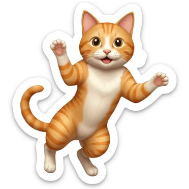 cat jumping sticker
