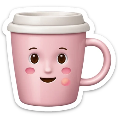 light pink coffee cup, variation 2 sticker