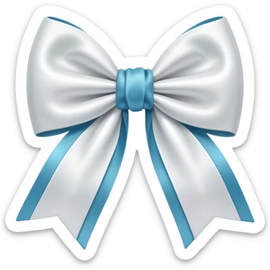 Doe white a bow sticker