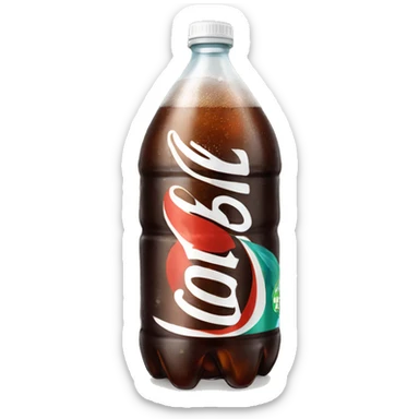 2 liter bottle of diet soda sticker