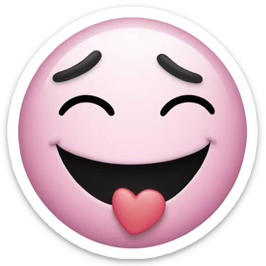 Smiley face with kissing face sticker