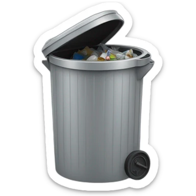 trash can overflow sticker