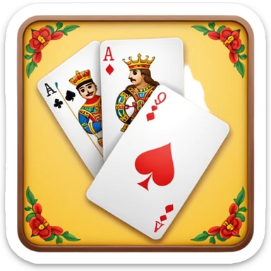 3 cartas baraja española clásica sticker