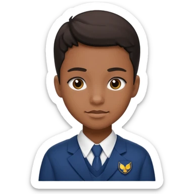 American black highschool student sticker