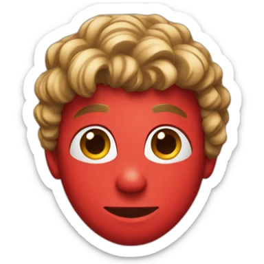 1 on red heart sticker