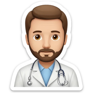 Male doctor little beard sticker