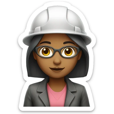Girl who is engineer sticker