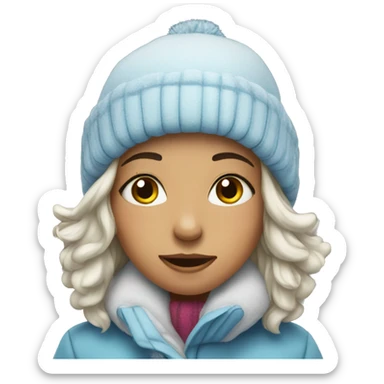 girl in winter wonderland sticker