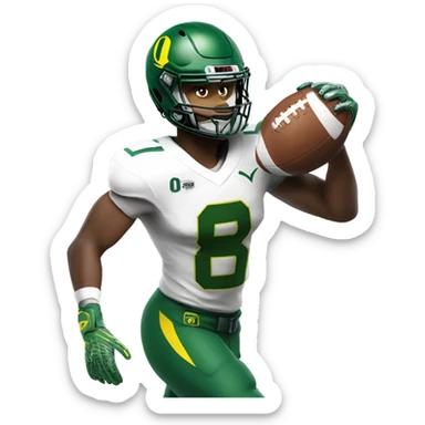 Oregon duck football player sticker