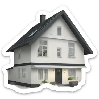 modern scandinavian house sticker