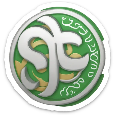 create emoji of algerian dinar with just this arabic letters دج sticker