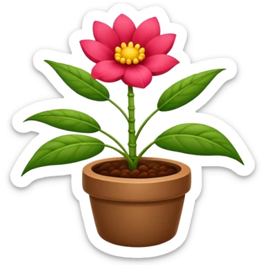 
Broto de planta de flor vermelha sticker