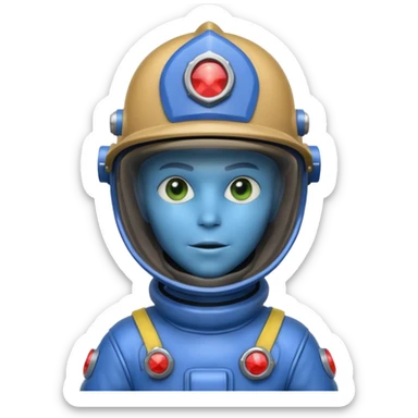 Alien firefighter sticker