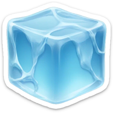 plain ice cube sticker