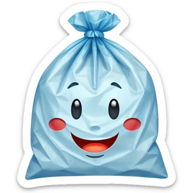 plastic bag with two handles and the inscription “ATБ” sticker