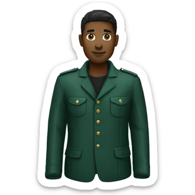 dark green equestrian jacket sticker