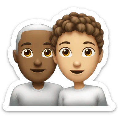 Couple blanc en train de discuter sticker