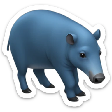 Tapir-blue-deform sticker