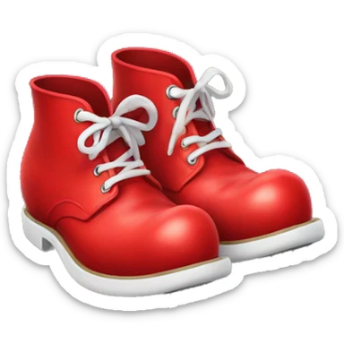 Red clown shoes sticker