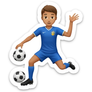 soccer player doing ball tricks sticker