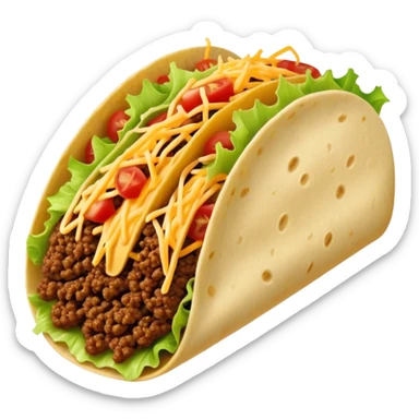 taco with classic filling sticker