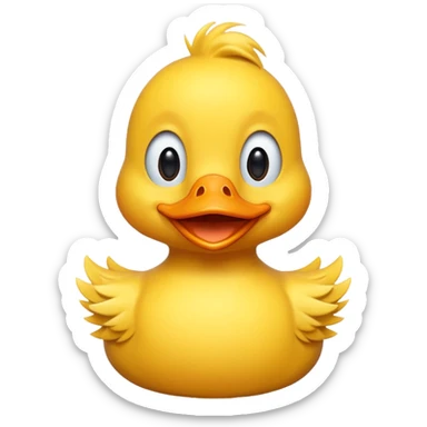 Silly duck sticker