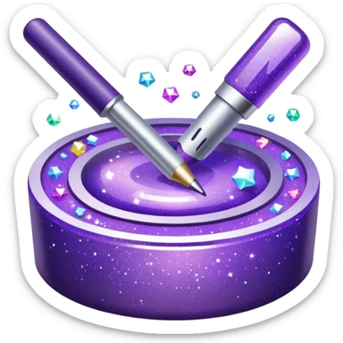 Purple Glitter administrator tools sticker