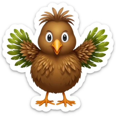 Kiwi Bird is dancing sticker
