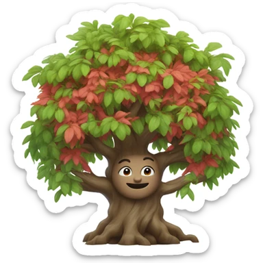 cool tree named edward  sticker