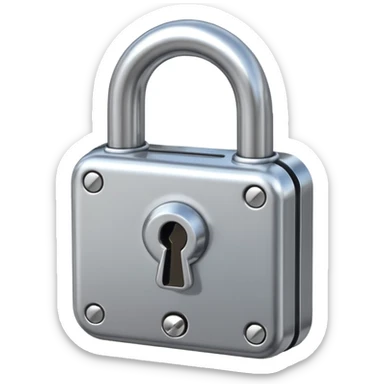 lock with numbers sticker