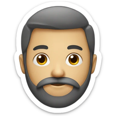 round tumor with a beard sticker