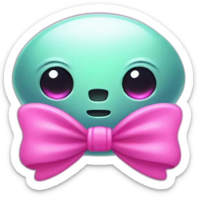 Alien with a pink bow 👽 sticker