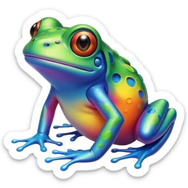 Grenouille arc-en-ciel sticker