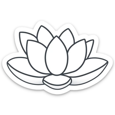 lotus line flat sticker