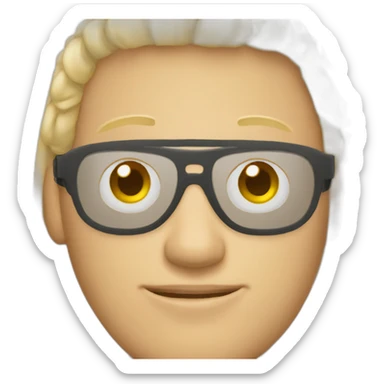 Almost Bald young guy with sunglasses sticker