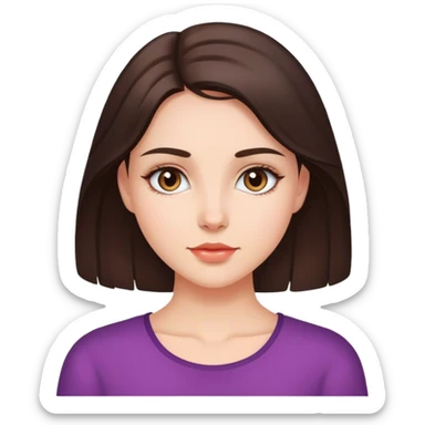 Beautiful brunette girl with loving eyes sticker