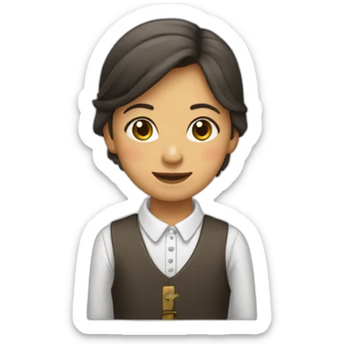 Niña paseando pastor alemán sticker