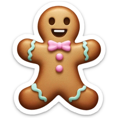 Pastel gingerbread man sticker
