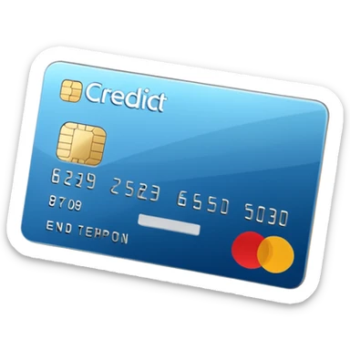 3D icon of a credit card–style corporate card, with a clear highlight in #FF3D00, minimal and high-end. sticker