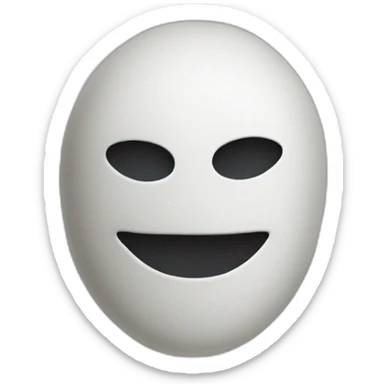 mask smiley flattened on top sticker