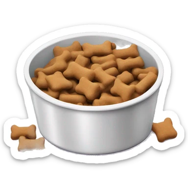Dog food bowl with treats  sticker