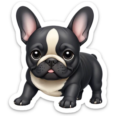 French Bulldog in black leather sticker