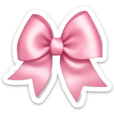 light pink ribbon bow sticker