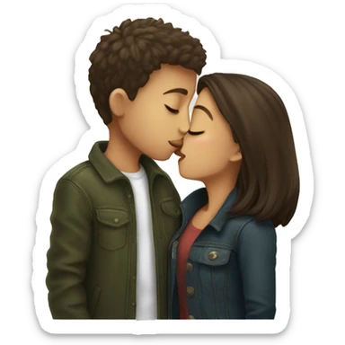 Kissing Boy and gir  sticker
