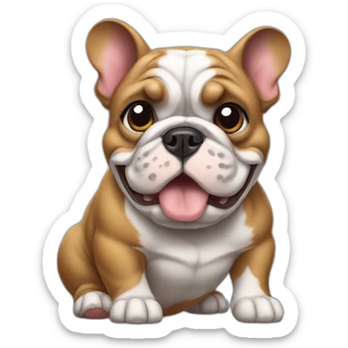 France-BullDog Micki mouse sticker