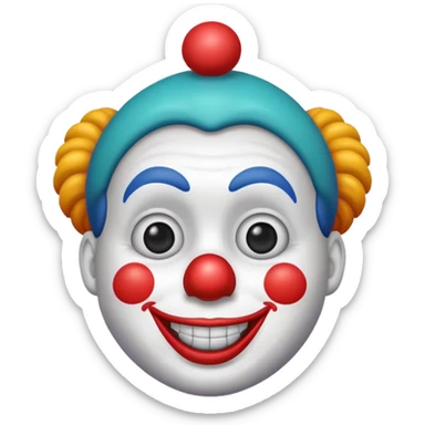 clown emoji iphone sticker