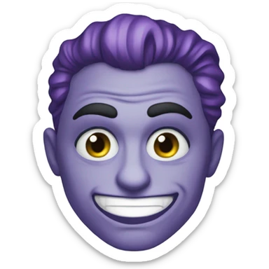 DCs joker with eyelashes and glitter blue eyeshadow sticker